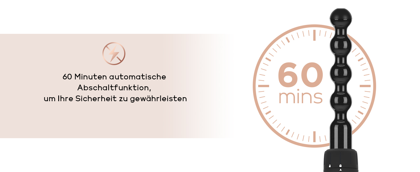 Професійний локон-інструмент Parwin Pro Beauty Lockenstab 7-в-1 з керамічним покриттям, LCD-дисплей, 100-230°C