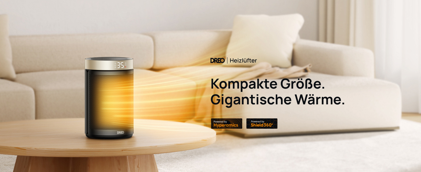 Електричний обігрівач Dreo Atom 316: тихий, керамічний, з термостатом та захистом, 1500W