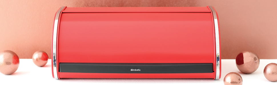 Контейнер для хліба Brabantia Rollbrotkasten, великий хлібник із плоским верхом, матова сталь, One Size