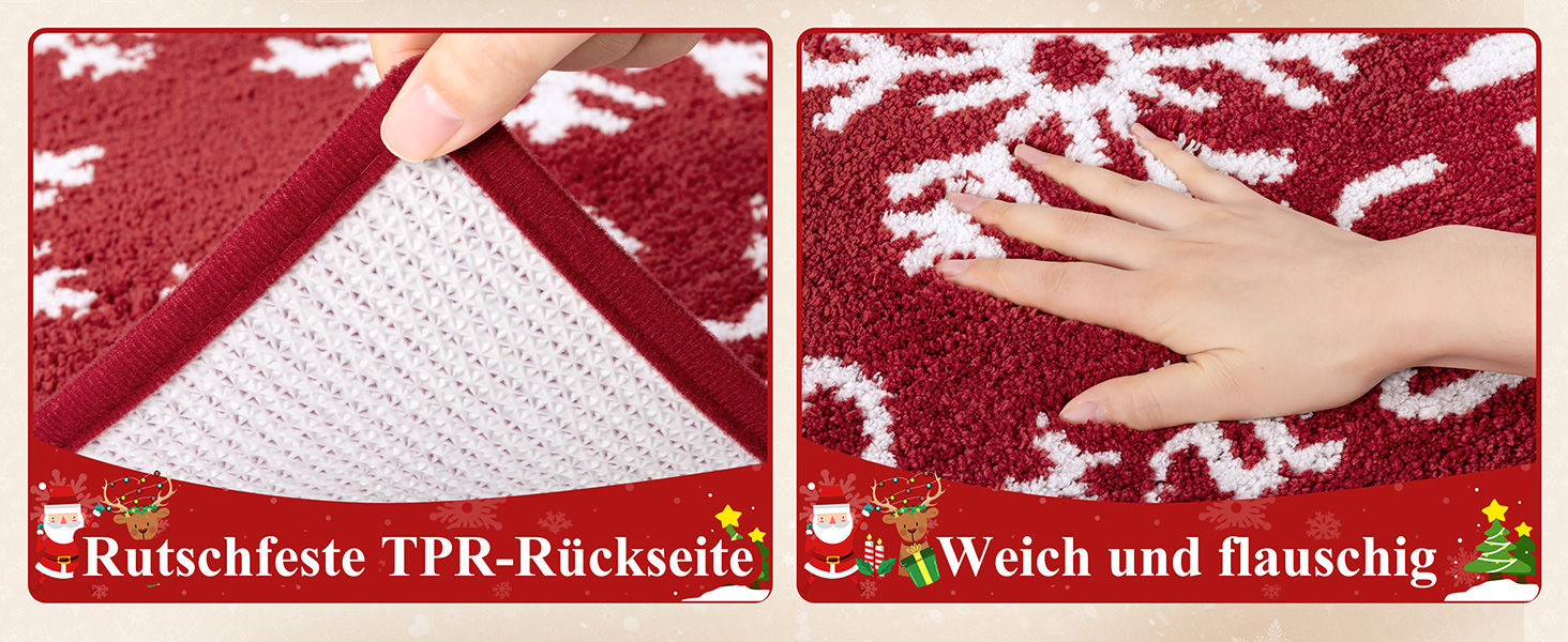 Набір килимків для ванної кімнати Badteppich Set: душовий килимок, килимок перед унітазом, килимок для ванної, м'який, високий ворс, 45x65 см + 50x120 см + 50x60 см, з малюнком 