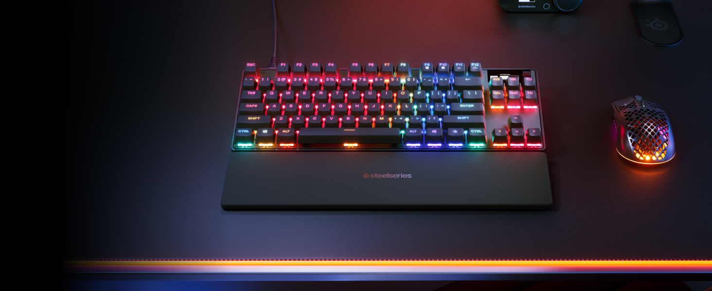 Клавіатура SteelSeries Apex Pro TKL Gen 3 - ігрова, механічна, TKL, Hall Effect, OmniPoint 3.0, German QWERTZ, чорна