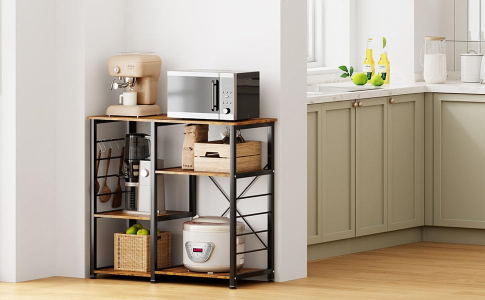 Стелаж для кухні SogesHome SH-171-BK (Retro) 90 x 40 x 83 см - органайзер для зберігання