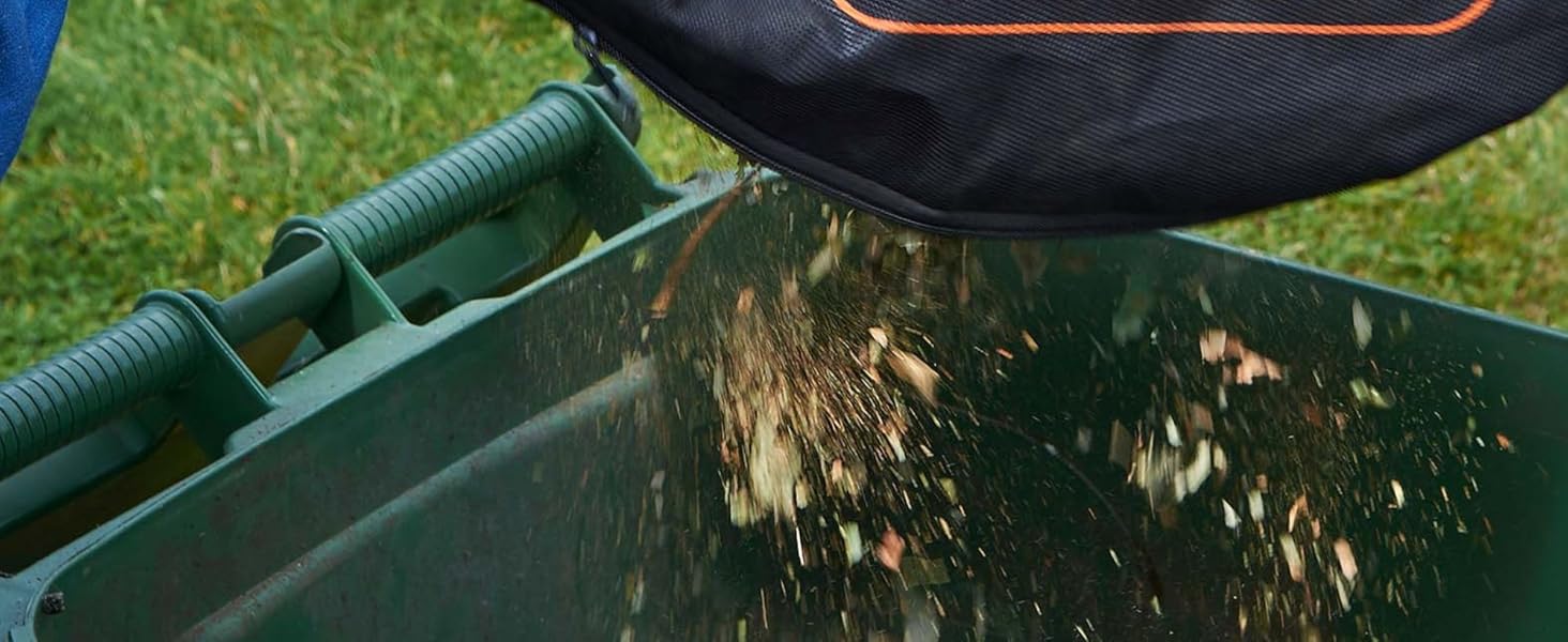 Електричний садовий пилосос-набір VonHaus 3000W: пилосос, дмухач, мульчер. Для саду, тераси, під'їзної дороги. З мішком 35л, плечовим ременем. Модель 8100089