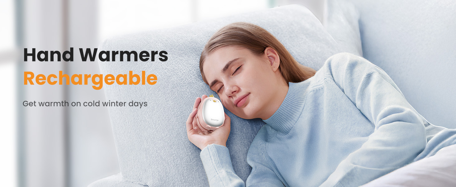 Електричні грілки для рук Gaiatop, 2 шт. з 3 режимами нагріву, магнітні, портативні, багаторазові. Ідеальні для кемпінгу, піших прогулянок, полювання, подарунок для жінок та чоловіків (світло-рожевий)