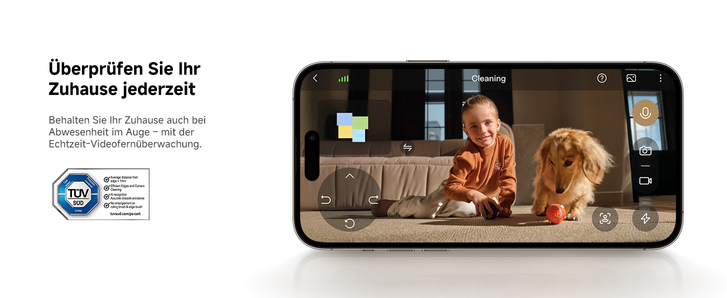 Робот-пилосос Mova P50 Pro Ultra з мокрою прибиранням, 19000 Па, самоочищення гарячою водою, бічні щітки, LDS-навігація, RGB AI, уникнення перешкод, автоматичне спорожнення/поповнення