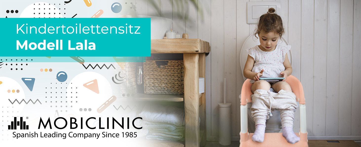 Унітаз дитячий зі сходинкою Mobiclinic Lala сіро-білий, для дітей 1-8 років, європейська якість