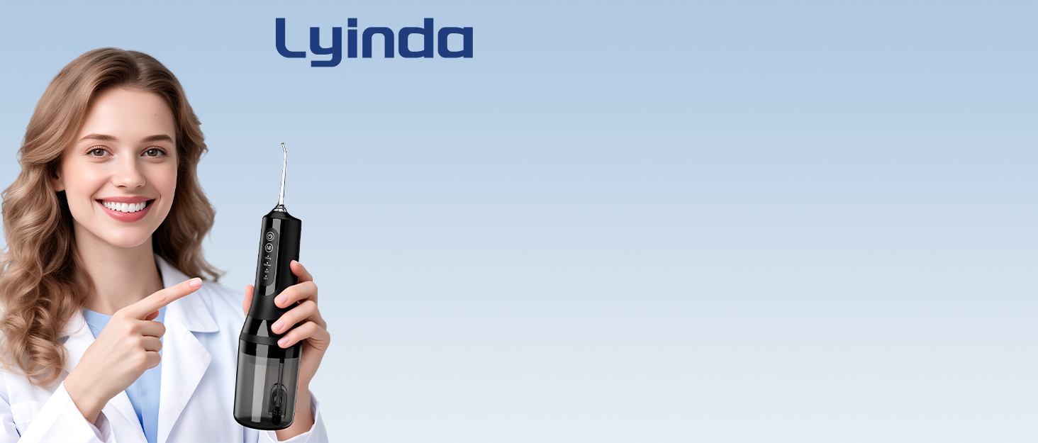 Електрична ірigator для порожнини рота Munddusche: покращена модель 2025, 260 мл резервуар, IPX7 водонепроникність, 5 насадок, 4 режими, для подорожей та дому. Чорний