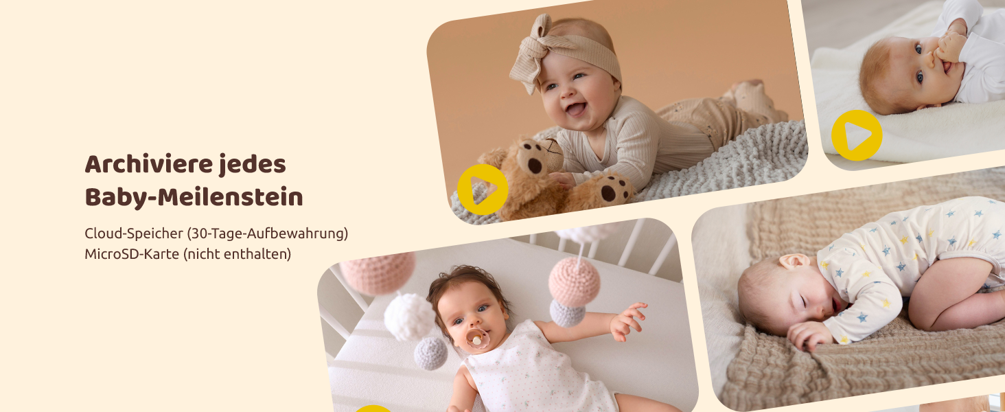 Відеоняня NETVUE Blau: дитяча IP-камера 1080P з кріпленням 4-в-1, двостороннім аудіо, датчиком руху, моніторингом температури та аналізом сну