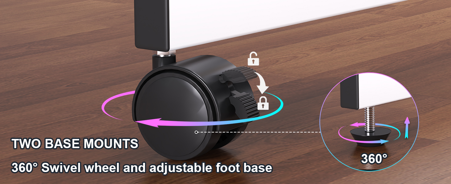 Регульована підставка для комп'ютерного блоку з 2 полицями та місцем для зберігання - для корпусів ATX, принтерів, з фіксуючими колесами (білий, 64 x 64 x 59-84,5 см)