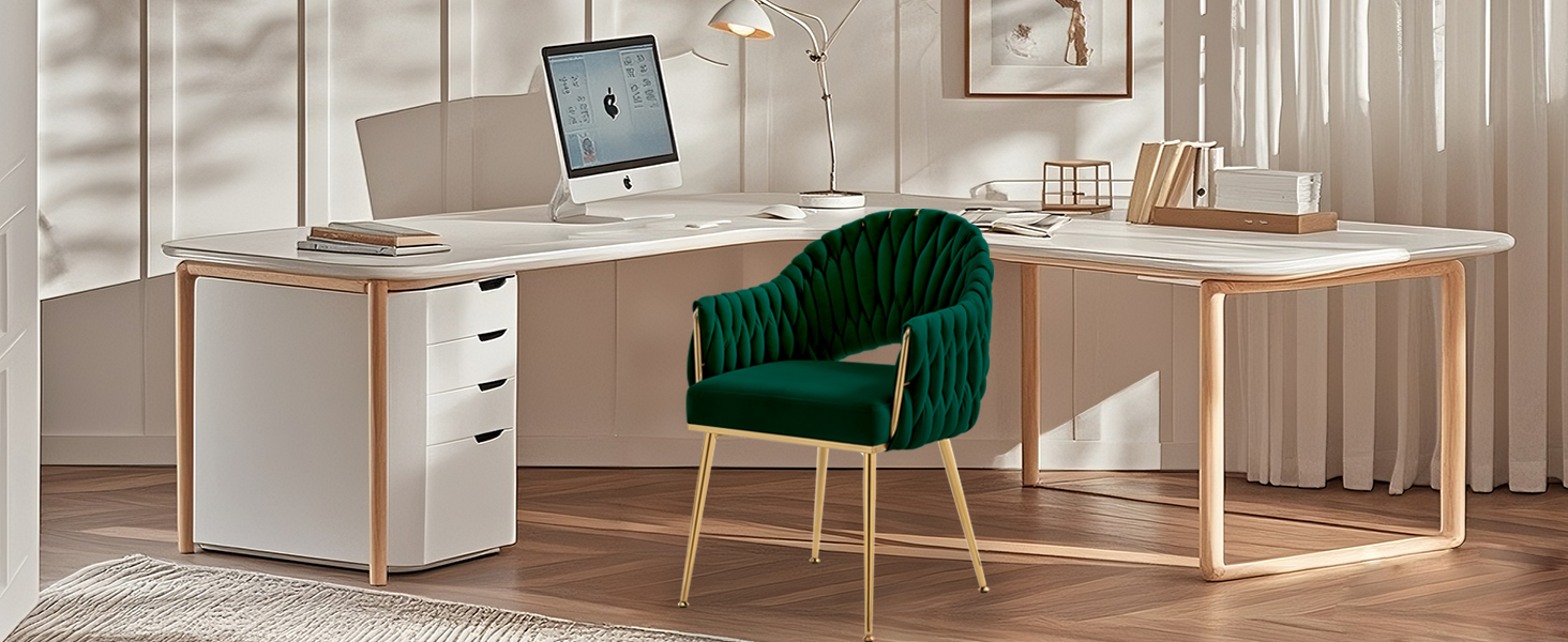 Набір з 2 обідніх стільців Samt, крісла для вітальні, стільці для кухні з підлокітниками, стільці для макіяжу з золотими ніжками, стільці для балкону білого кольору