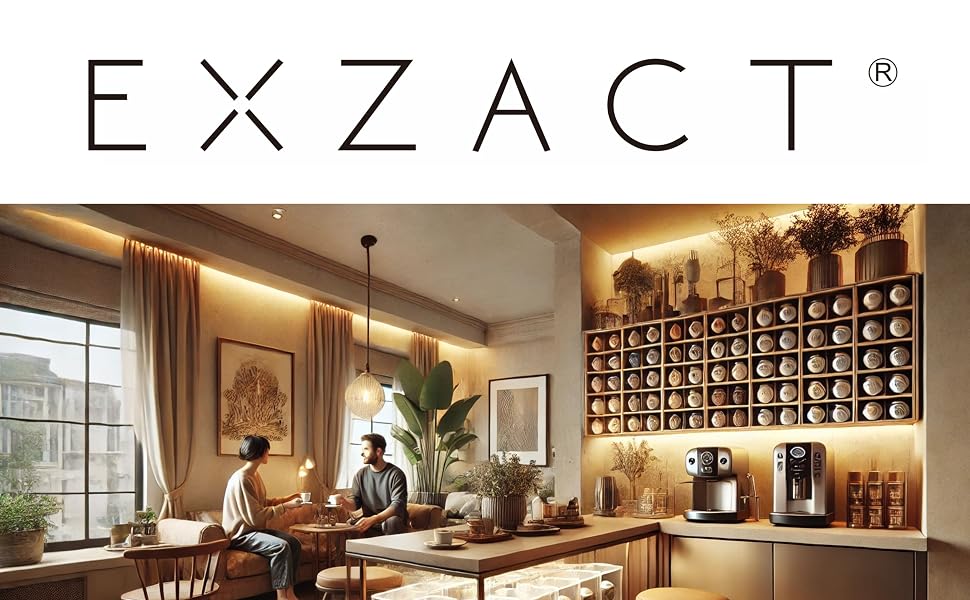 Органайзер для кавових капсул Exzact для Dolce Gusto, підставка під кавомашину 2-в-1, ємність 40 капсул, матова поверхня