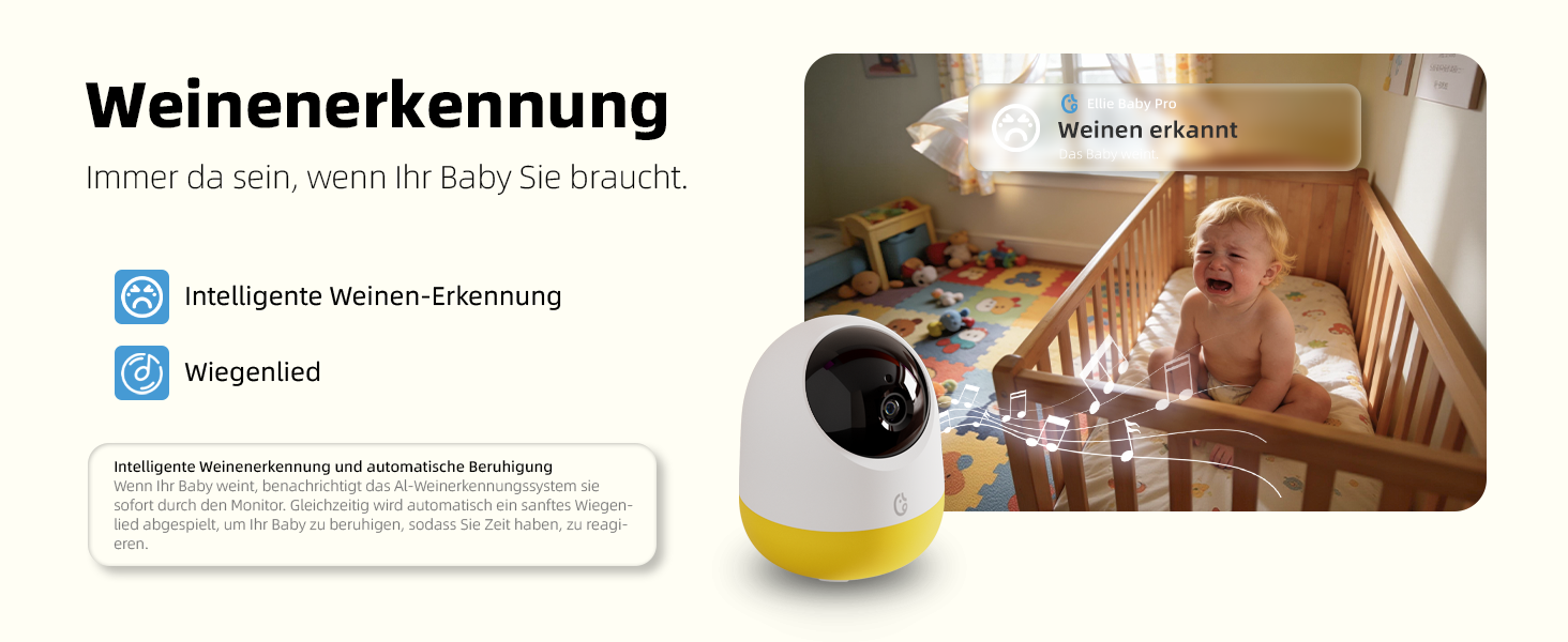 Радіоняня Ellie з камерою 2K, 5