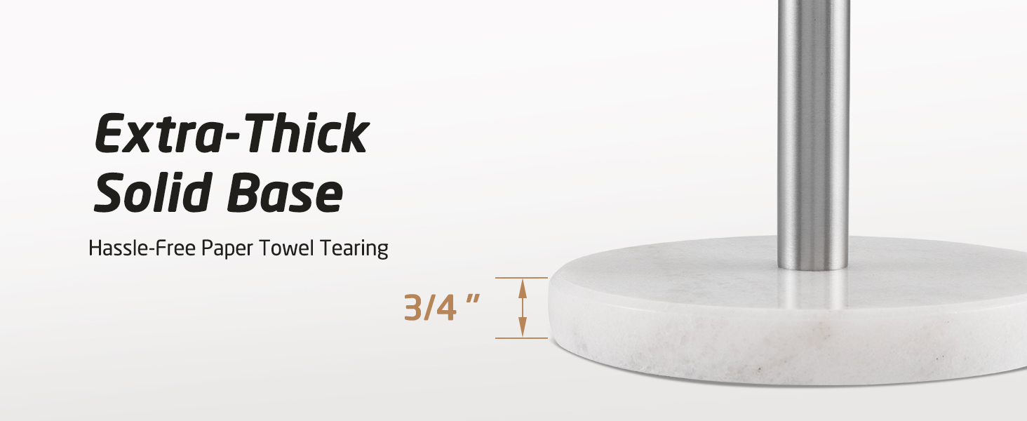 Тримач для паперових рушників KES мармурова підставка, стійкий диспенсер із нержавіючої сталі SUS304, 14 см, KPH100S14B-2