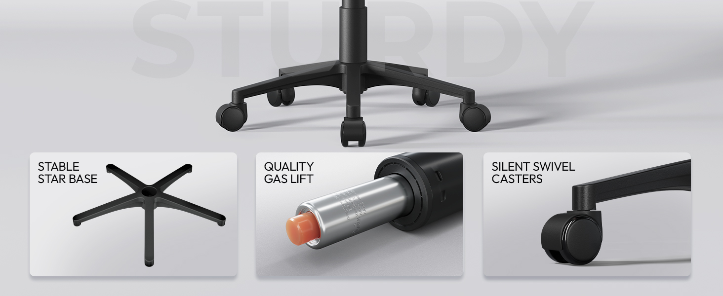 Офісний стілець Yaheetech ергономічний з сітчастою спинкою, регульований, з підлокітниками, для комп'ютера до 136 кг, чорний, з відкидними підлокітниками