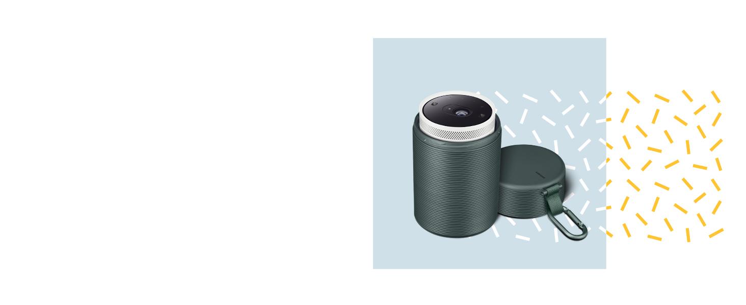 Samsung The Freestyle: Портативний LED-проектор Full HD HDR10 з автонастроюванням та 360° звуком (2023)