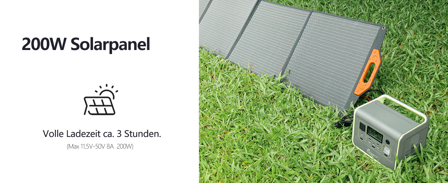 Портативна електростанція FOSSiBOT F800: 512Wh, 800W, LiFePO4, 230V, швидка зарядка, PD 100W, для кемпінгу та дому