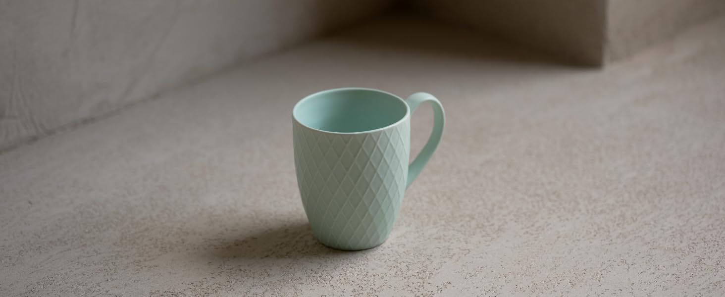 Набір чашок KIVY Tassen Set 6 шт. по 400 мл: великі чашки для кави та чаю, керамічні, кольорові, сучасний дизайн