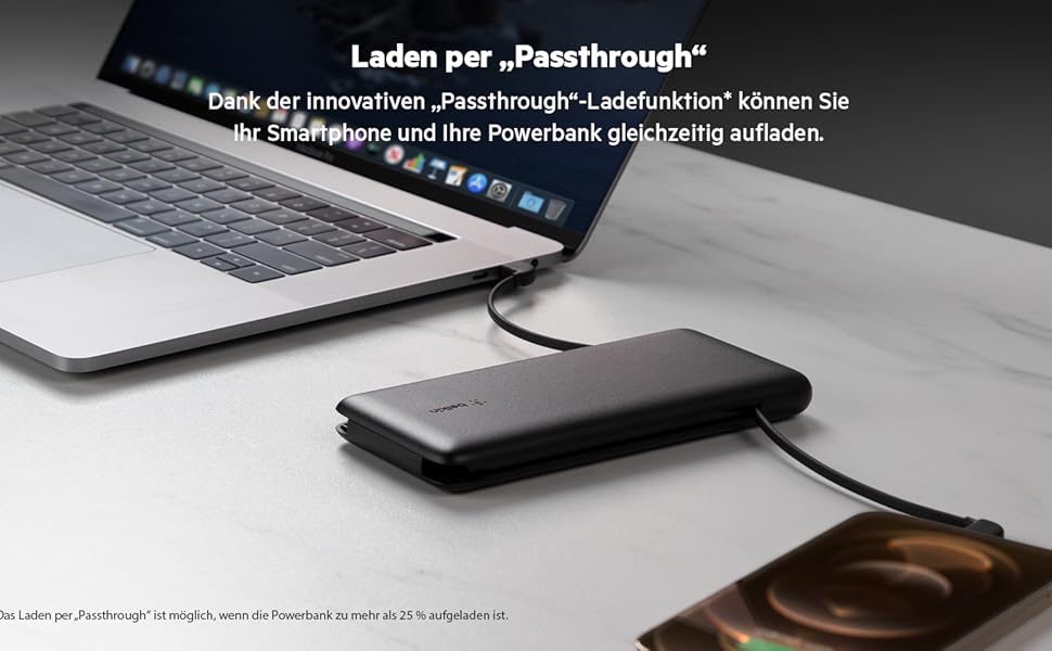 Повербанк Belkin BOOSTCHARGE Plus 10K (10 000 мАг, кабель Lightning & USB-C, порт USB-C) - чорний