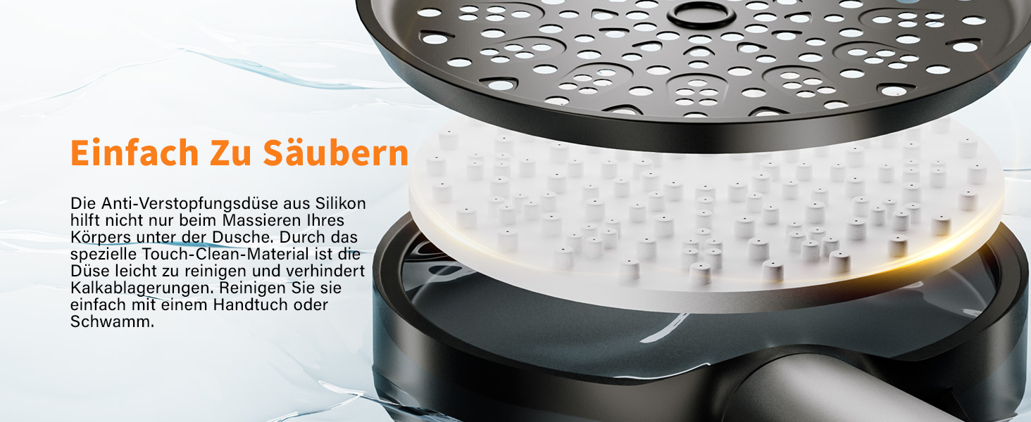 Фільтр для душу Cobbe з шлангом, високонапірна ручна лійка з 20-ступеневою фільтрацією, економна лійка з 6 режимами, підвищувач тиску для жорсткої води, чорний, 6 режимів, шланг