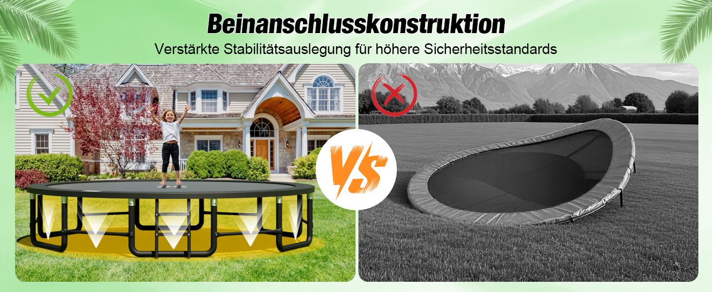 Батут Devoko вуличний Ø427 см, GS-сертифікат, посилені траверси, міцний, надійний, 427x427x265 см