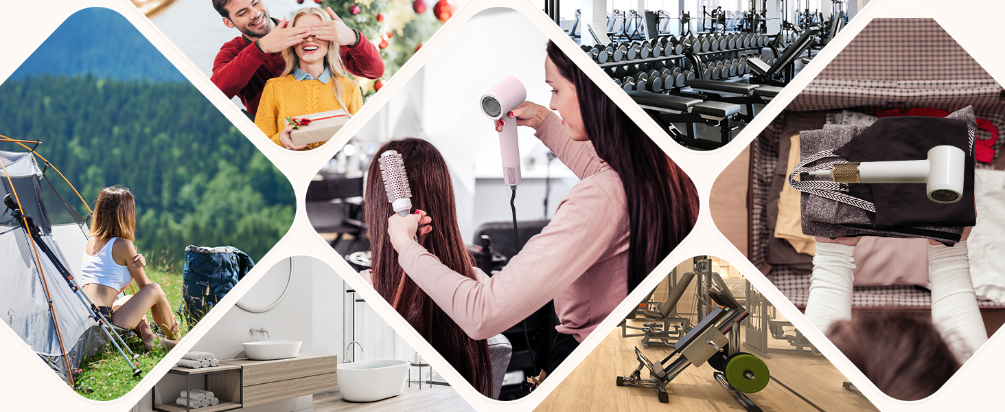 Професійний іонний фен для волосся з дифузором, безщітковий мотор 160 000 об/хв, швидке сушіння, сірий колір