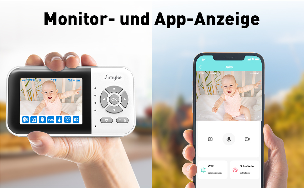 Відеоняня з WiFi та камерою: монітор 2.8