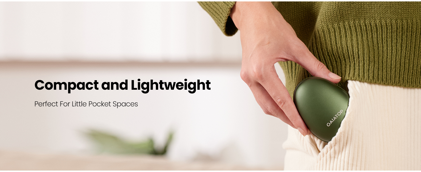 Електричні грілки для рук Gaiatop (2 шт), з магнітною фіксацією, 3 режими нагріву, швидкий нагрів, портативні, багаторазові, для активного відпочинку та подарунків