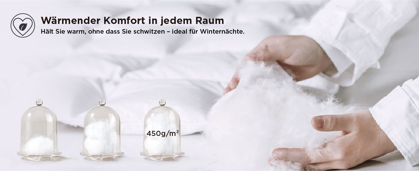 Біла зимова ковдра BEDSURE 220x240 см - тепла та товста ковдра для зими, 450gsm