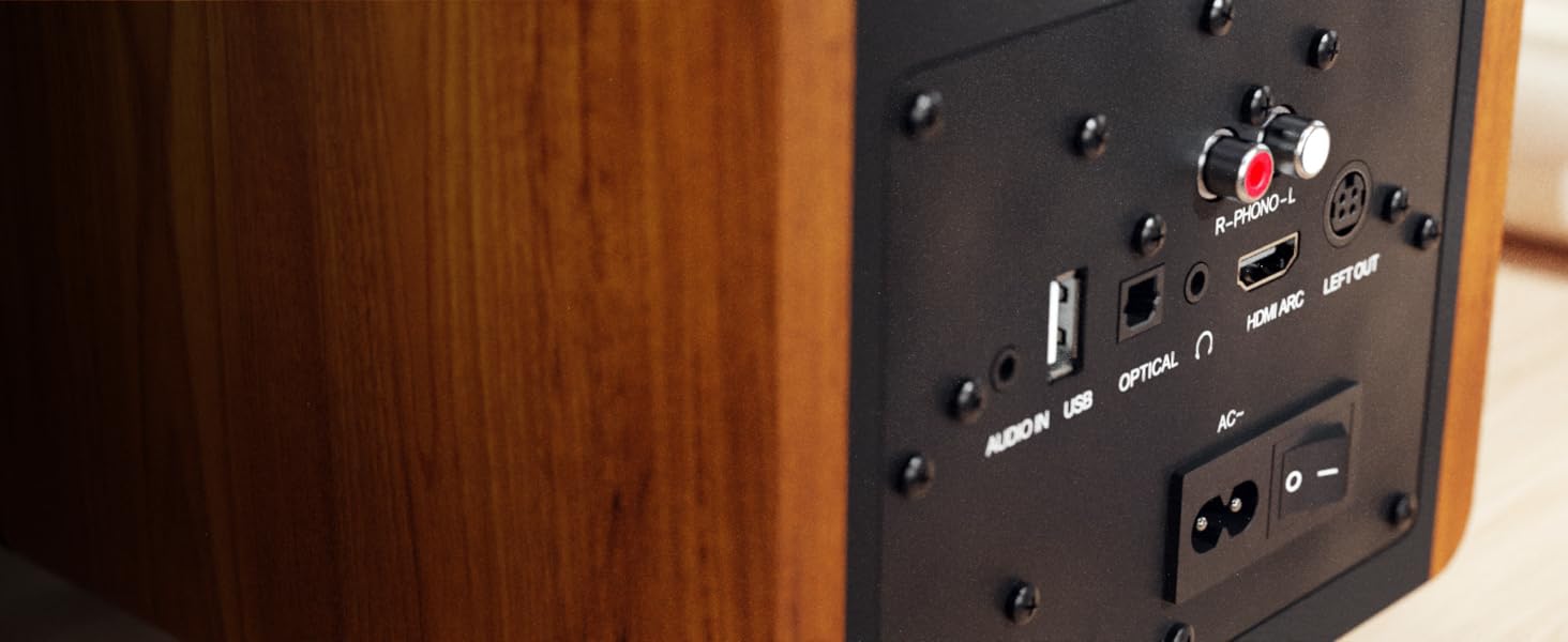 Bluetooth колонка Majority D100 100W HiFi – активна стереосистема з HDMI ARC, Xtra Bass, дерев'яний корпус