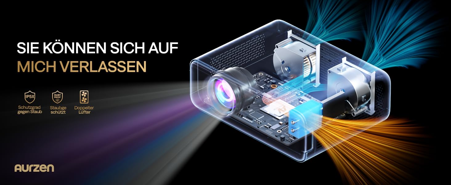 Aurzen Eazze D1 Smart Beamer: 4K проєктор для домашнього кіно з підтримкою 4K, Full HD 1080P, Netflix, Dolby Audio, автофокусом, корекцією трапеції, Wi-Fi, Bluetooth, білий