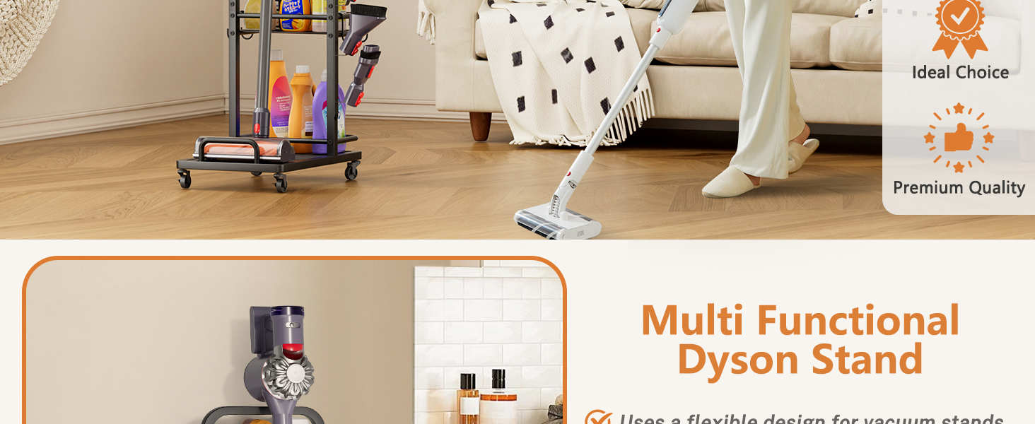Стійка для акумуляторного пилососа Dyson Gen5 V15s/V15/V12/V11/V10/V8/V7/V6 - металева підставка з коробкою для зберігання аксесуарів
