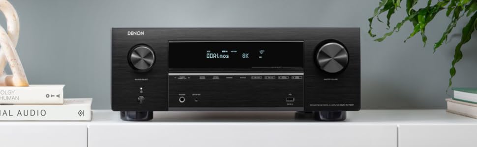 Канальний AV-підсилювач Denon AVC-X3700H, 8K, Dolby Atmos, Alexa, HEOS, чорний (2020), 9.2-