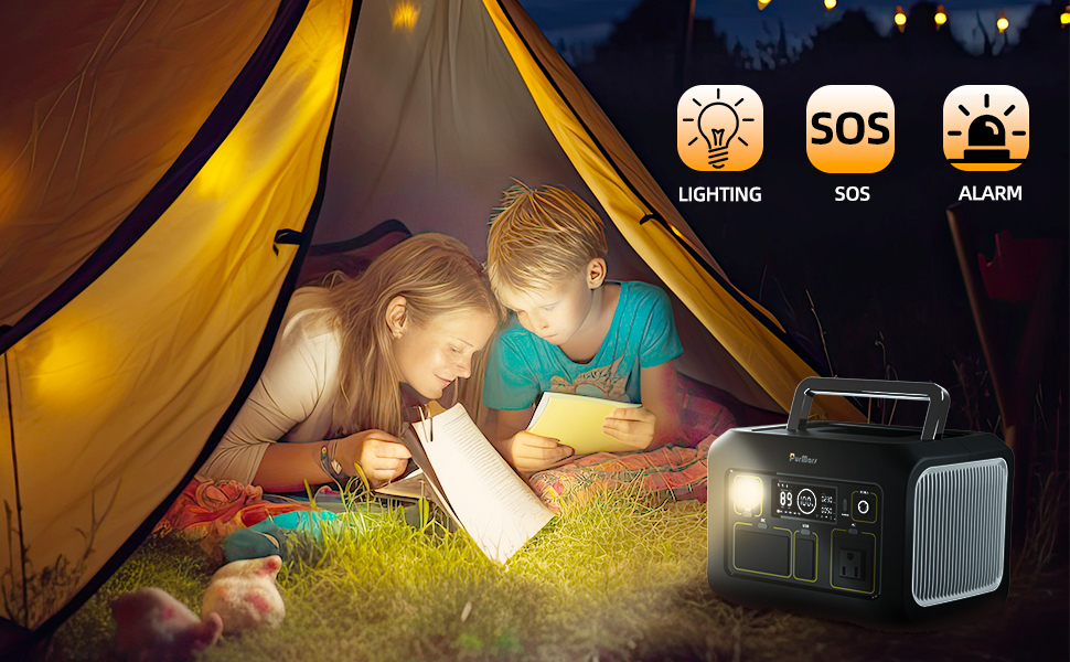 Портативна електростанція 300W (макс. 500W), 288Wh (90000mAh) з чистою синусоїдою 230V, LiFePO4 акумулятор, для кемпінгу, подорожей та надзвичайних ситуацій. P300E