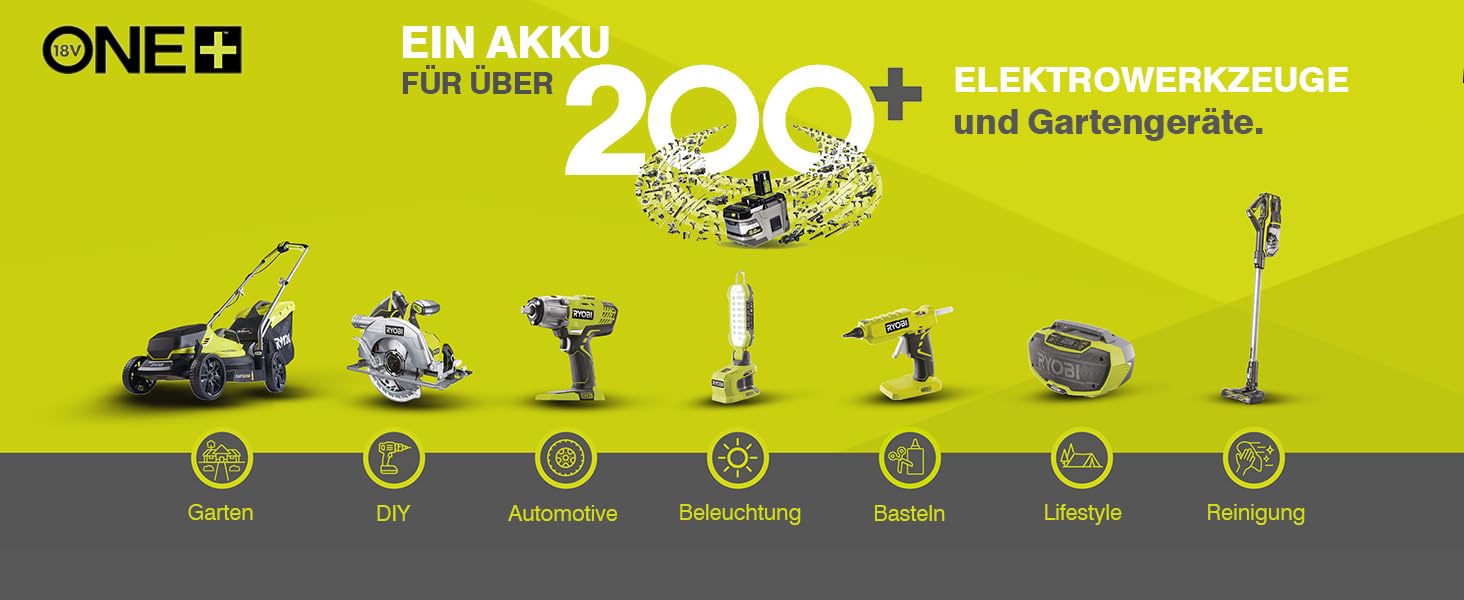 Акумуляторний повітродув RYOBI ONE+ OBL1820S 18V (245 км/год, 2.6 м³/хв) без акумулятора та зарядного пристрою