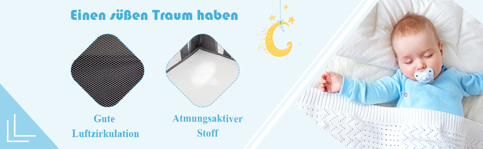 Дитяче туристичне ліжко COSTWAY 5 в 1 з матрацом, сірим кольором, до 15 кг, з пеленатором та іграшкою