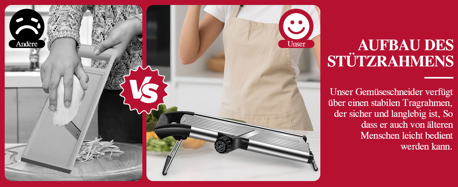 Машинка для нарізання овочів Mastertop Mandoline, 5-в-1, з нержавіючої сталі, регульована, для нарізання соломкою, скибочками та тертям