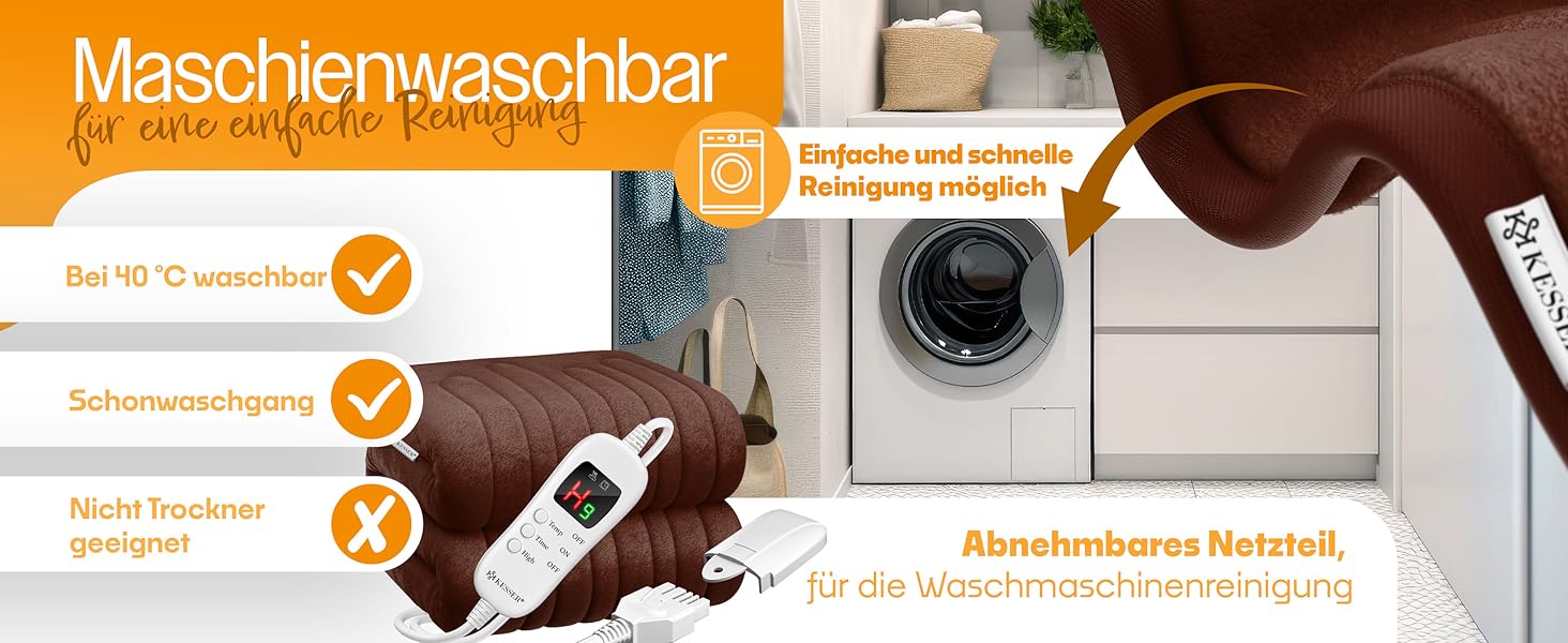 Електрична грілка KESSER® з плюшу 160x120 см, антрацит, з таймером, 7 температурних режимів, пральна до 40°C, цифровий дисплей, сертифікат TÜV SÜD GS