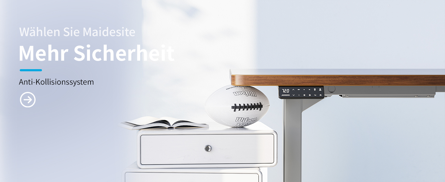 Електричний регульований стіл MAIDeSITe T2 Pro Plus сірий: 2 мотори, 4 пам'яті, нагадування про зміну положення