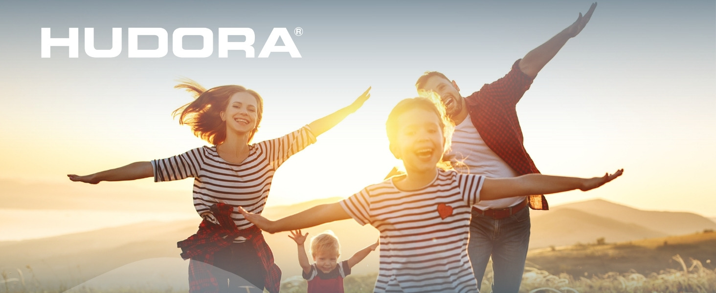 Батут садовий HUDORA Fantastic Complete Max: діаметр 300 см, з захисною сіткою, драбиною та захисним бортом, навантаження до 120 кг