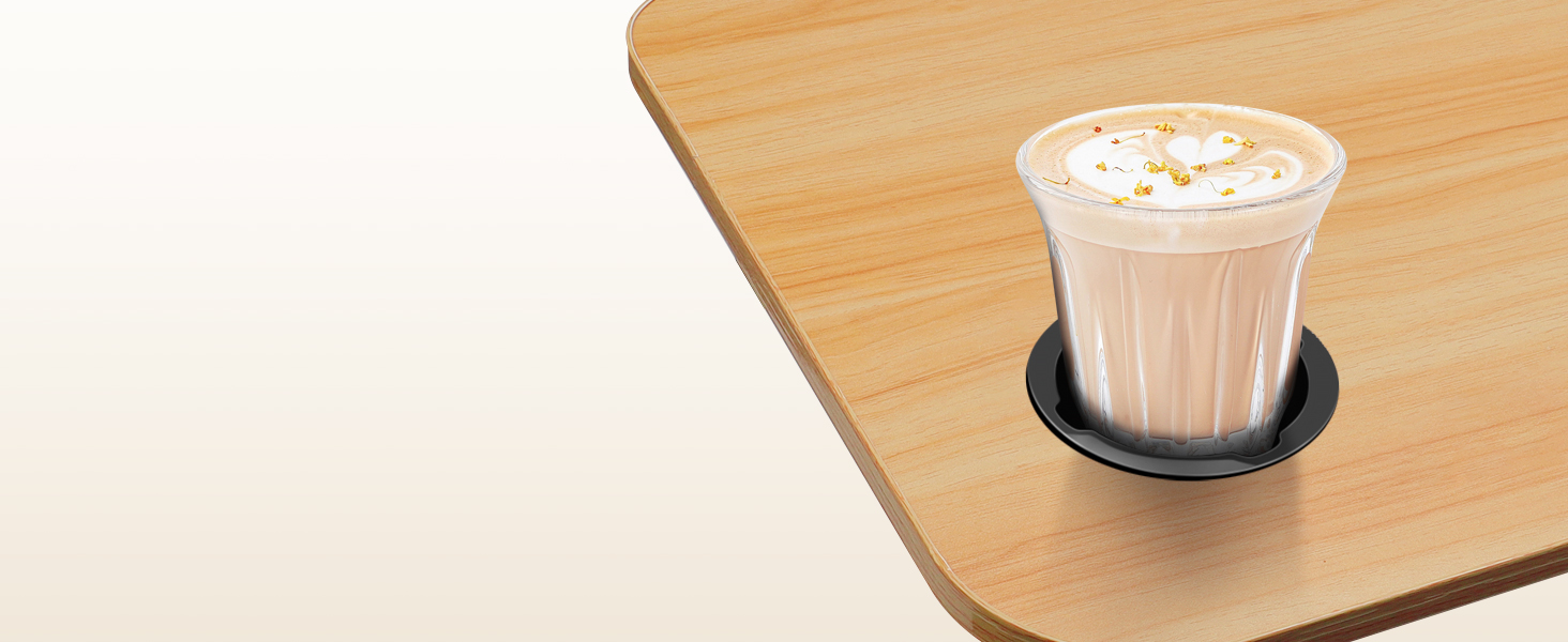 Столик для ноутбука на ліжко, складаний, з USB, ящик, підставка для планшета, тримач для напоїв, 60 x 40 см, колір дерева