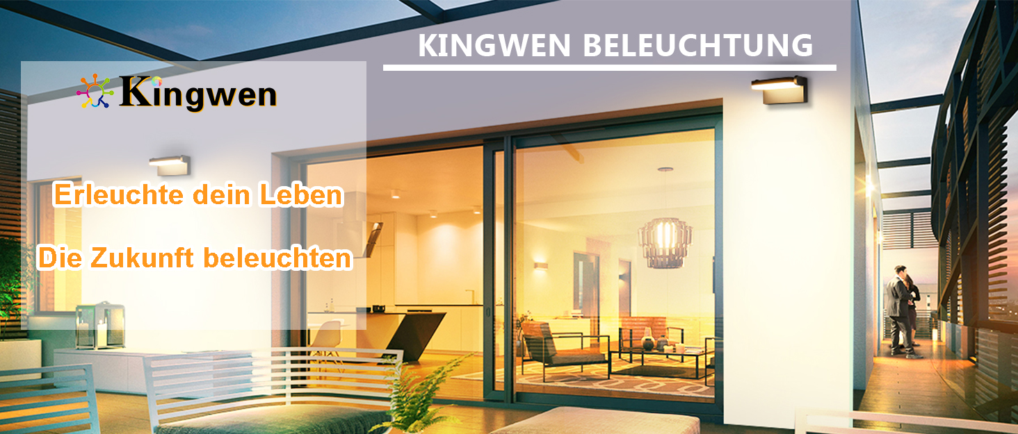 Стіна LED-ліхтар Kingwen 40W, сучасний настінний світильник з поворотним корпусом 360°, водонепроникний IP65, тепле біле світло 3000K, чорний, для тераси та гаража