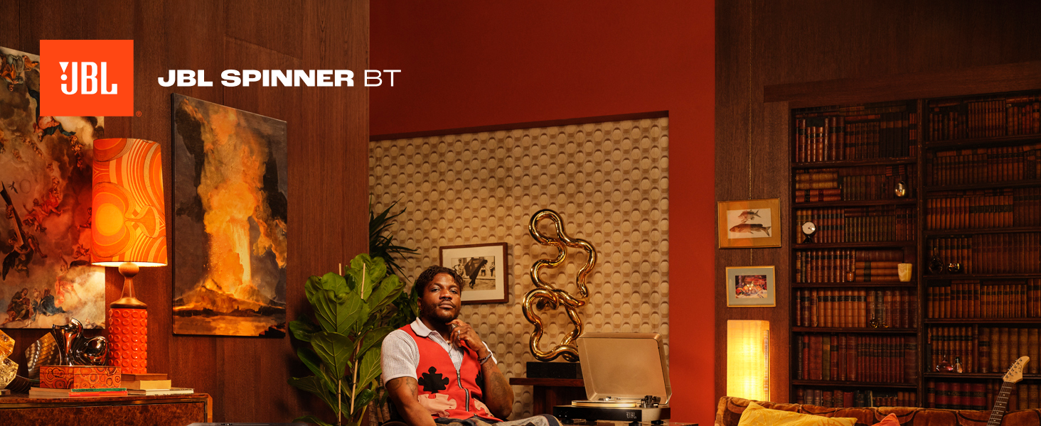 Програвач вінілу JBL Spinner BT з Bluetooth та aptX HD, чорний/золотий – високоякісний вініловий програвач