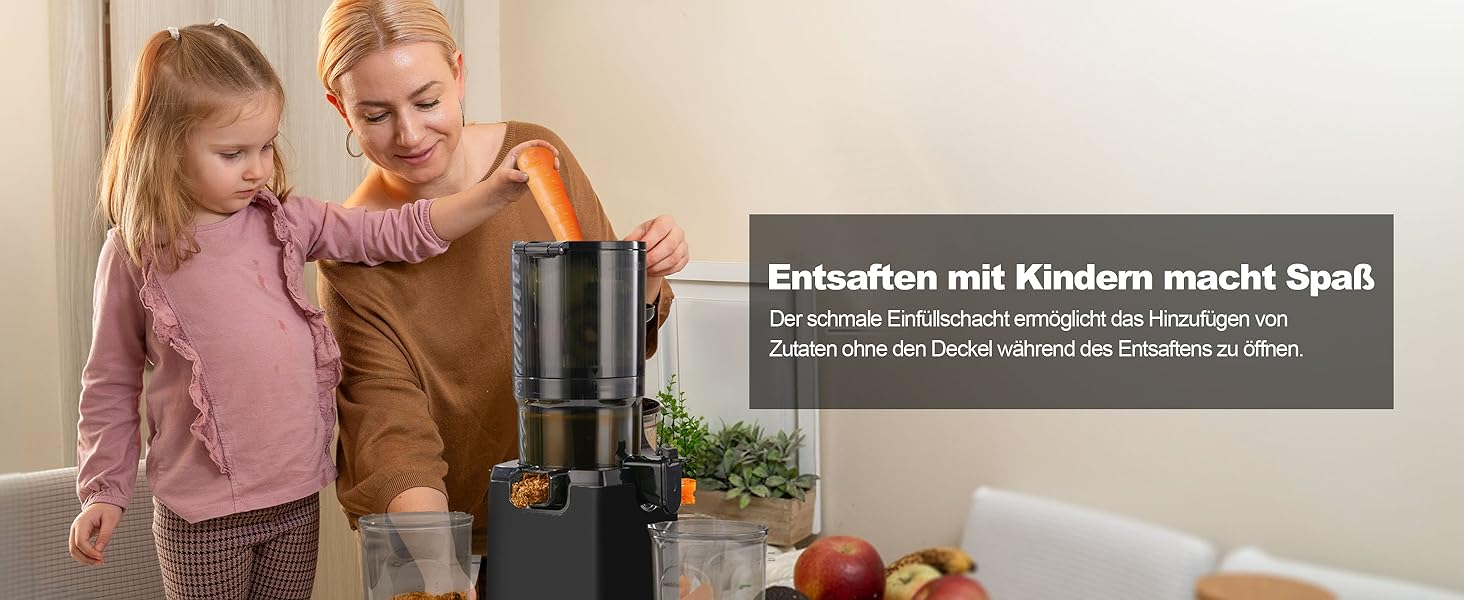 Фреш-прес Fretta Slow Juicer: Швидкий та Зручний Електричний Соковитискач для Овочів та Фруктів (1.8л, 250W, Чорний)