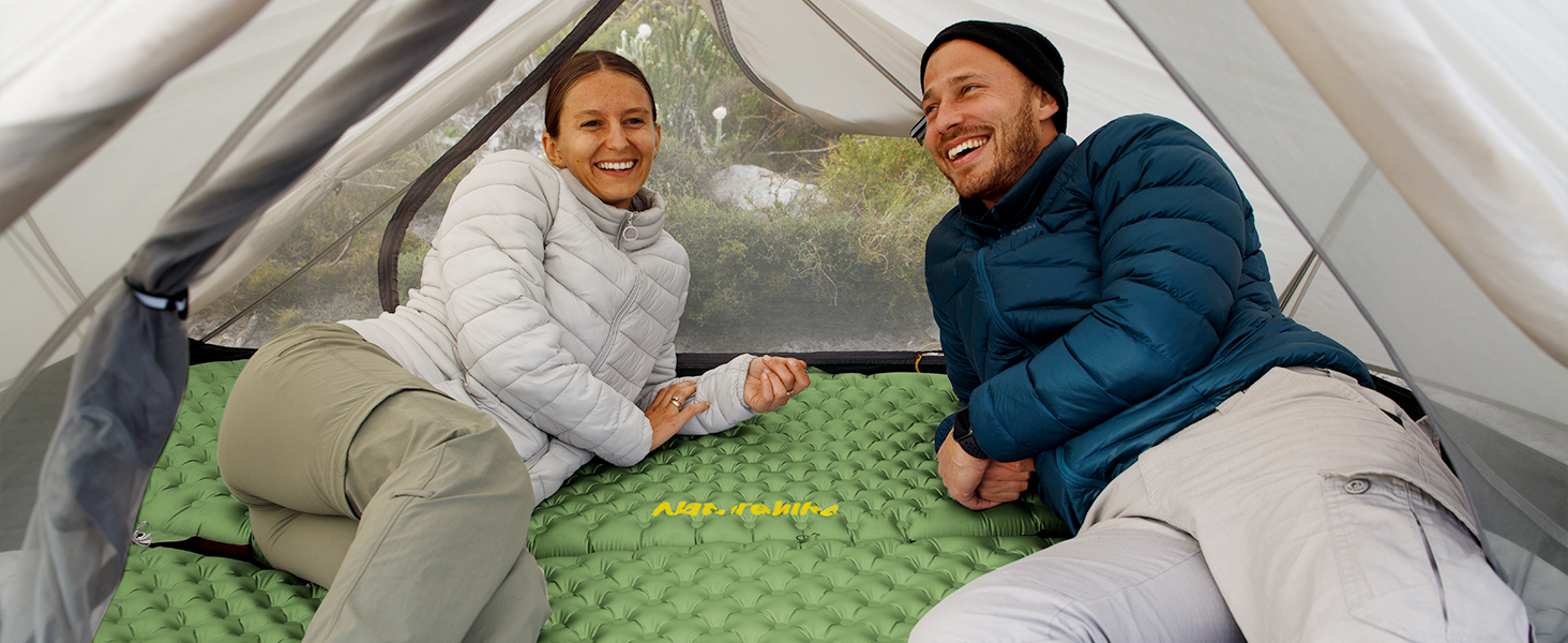 Самонадувний кемпінговий килимок Naturehike Thermal Serie 4.6R Ultralight для зими (до -15°C), прямокутний, 186x58 см