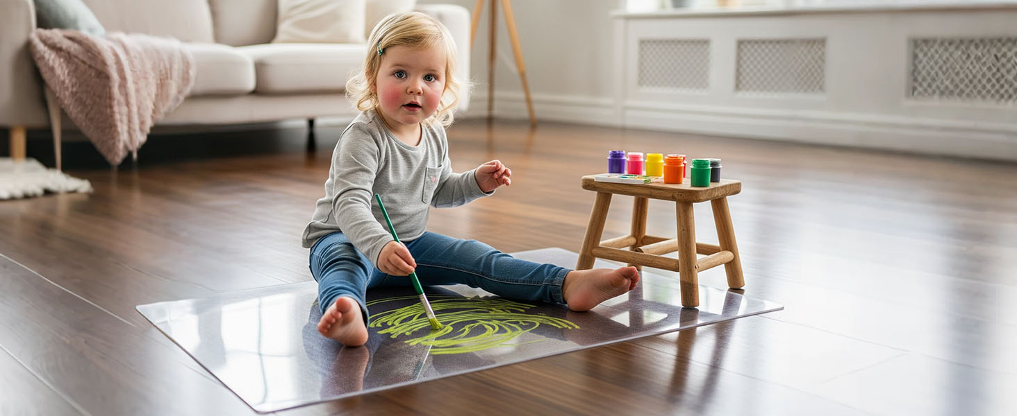 Килимок під офісне крісло COSYLAND, напівпрозорий, 120x150 см