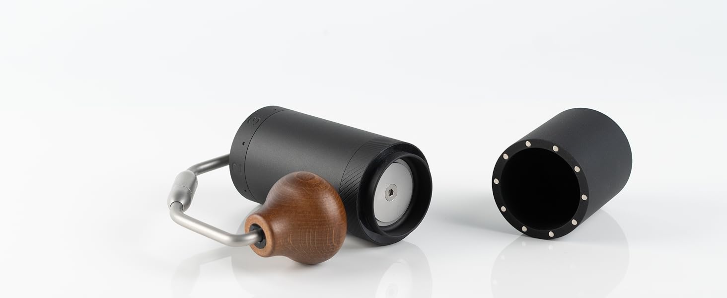 Кавомолка ручна 1Zpresso X-Ultra чорна, конічні жорна, металевий корпус, точне налаштування помелу