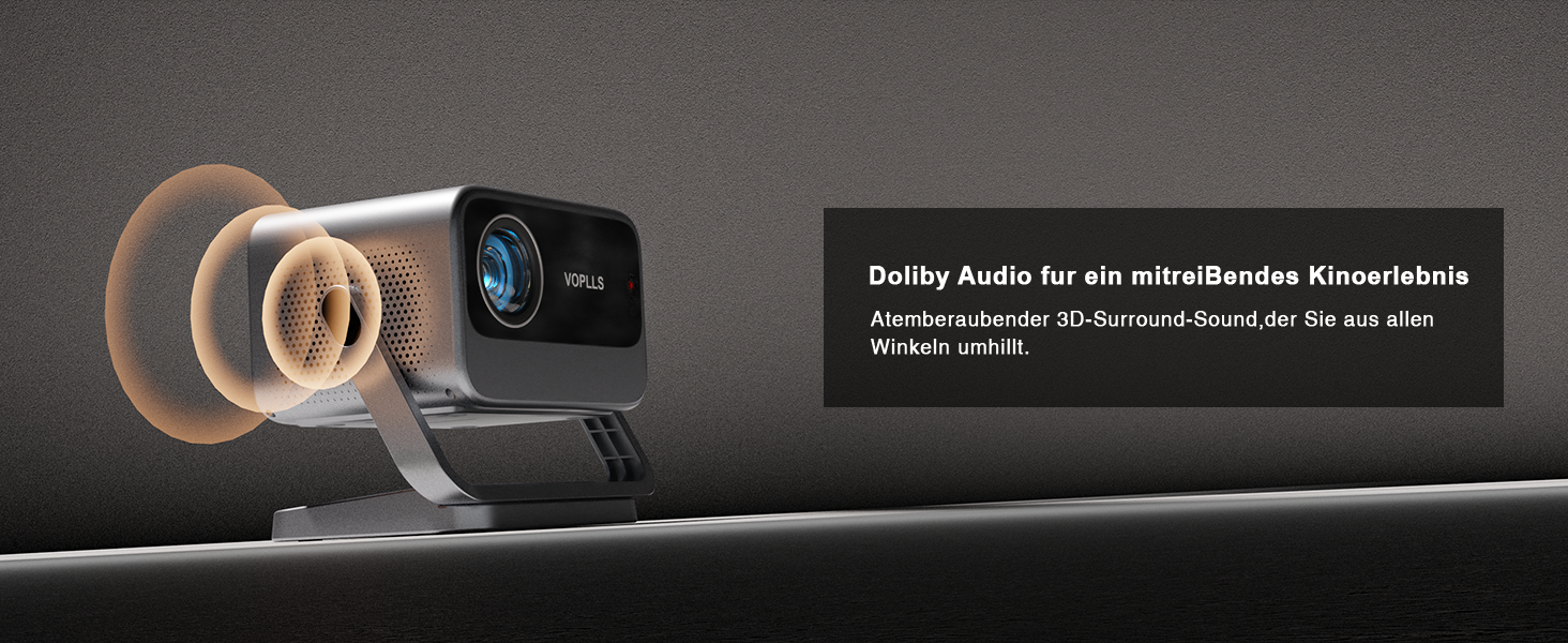 Smart Beamer 28000 Lumen: 4K проєктор з автофокусом, Dolby Audio, WiFi6, Bluetooth, підтримкою 1080P для дому та вулиці