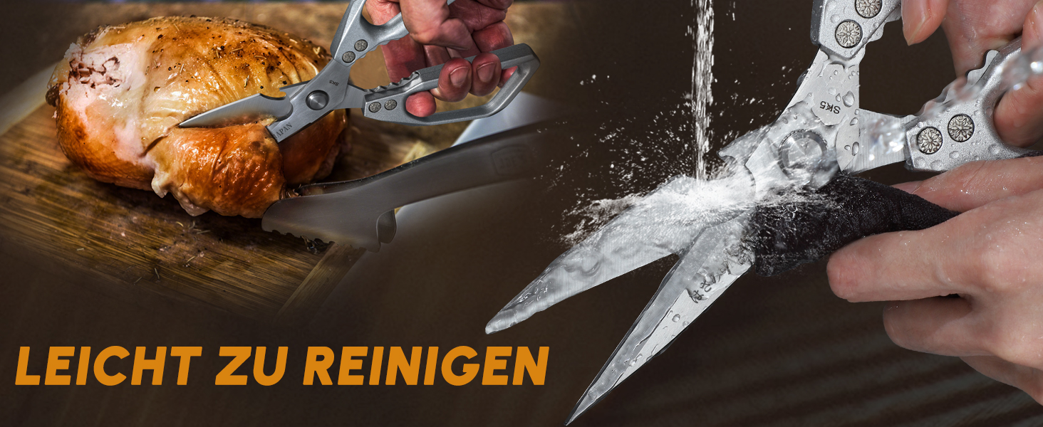 Набір кухонних ножиць Dream Reach Silver: кухонні, для птиці та кісток, нержавіюча сталь, багатофункціональні, миються в посудомийній машині