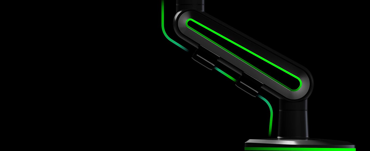 Кріплення для монітора Invision Vortex Gaming – 27–57 дюймів – Curved & UltraWide – RGB LED – 3–18 кг (VR200)