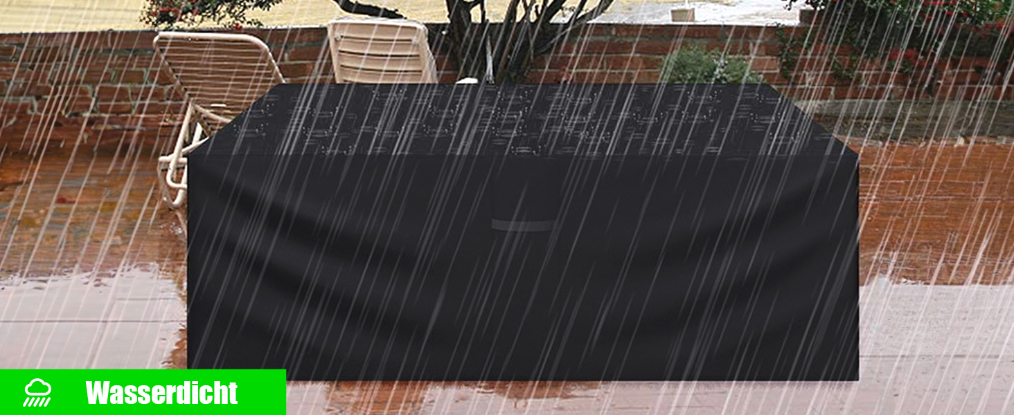 Водонепроникний чохол для садово-патіо меблів 600D Oxford, захист від вітру, пилу, UV-випромінювання (242x162x100 см)